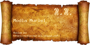 Modla Muriel névjegykártya